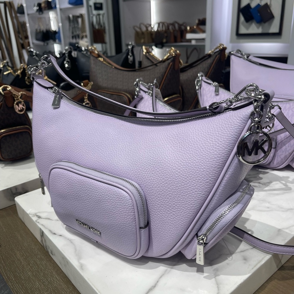 MICHAEL KORS Merritt Medium Pebbled Leather Convertible Shoulder Bag
Quartz 
NWT - Picture 15 of 16